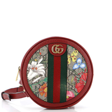 Ophidia Round Backpack Flora VS Coated Canvas Mini