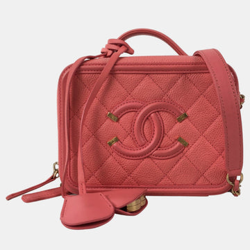 Peach Leather Small Filigree Shoulder Bags