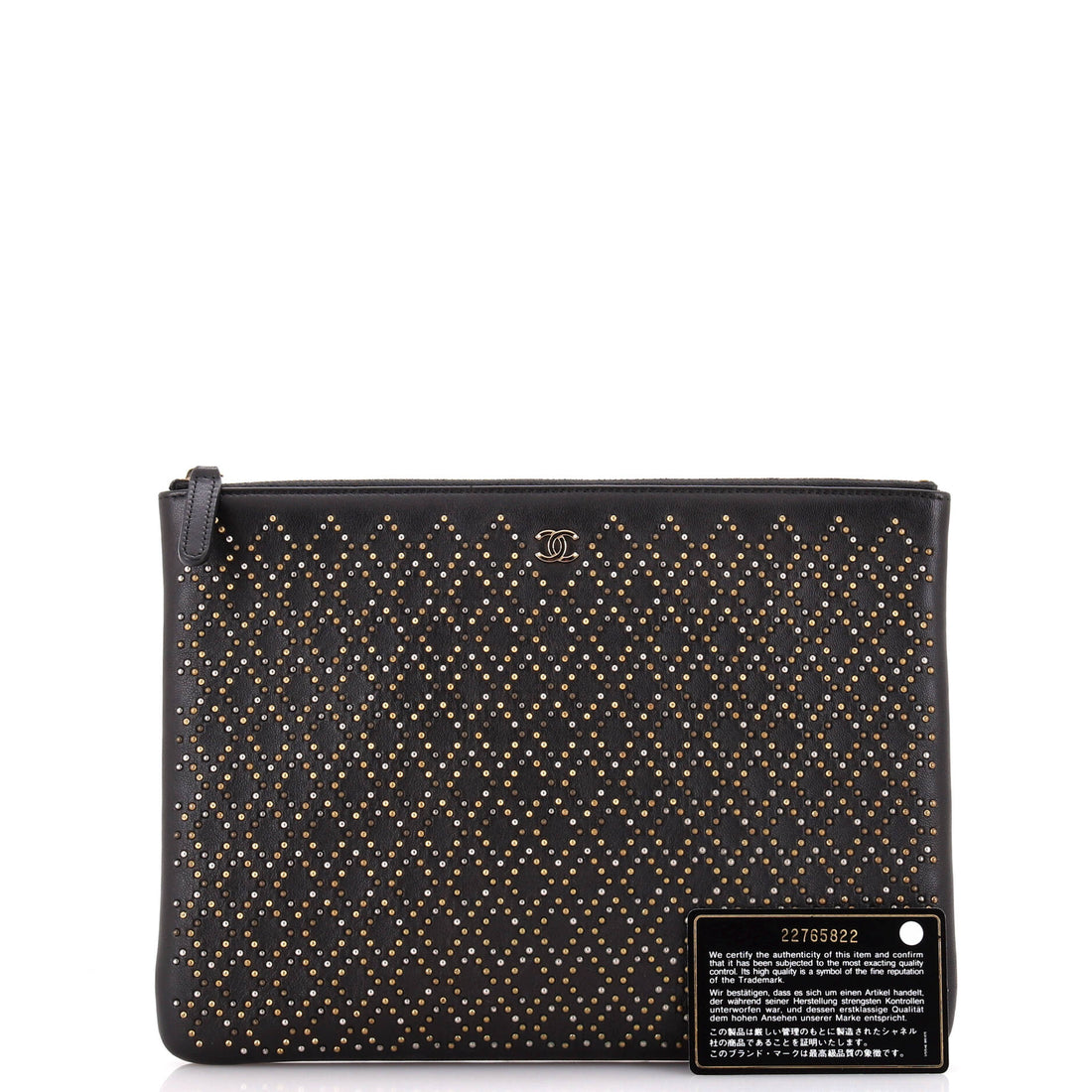 O Case Clutch Studded Lambskin Medium