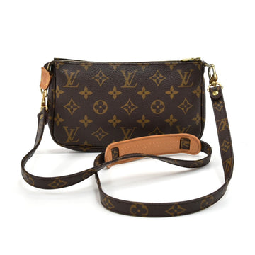 Louis Vuitto Pochette Accessoires Monogram Canvas Bag with Canvas Strap