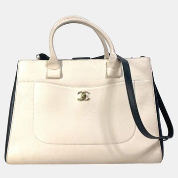 Beige CC Mark Bicolor Crossbody Bag