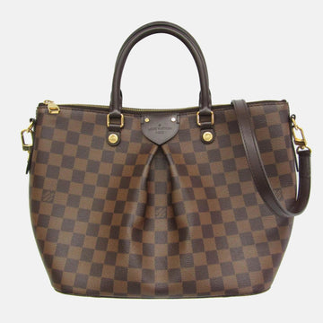 Brown Damier Ebene Canvas Siena MM Tote Bag