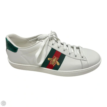 Shoes Luxury Designer By Gucci In White, Size: 7.5