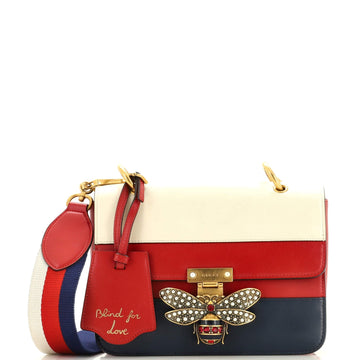 GUCCI Queen Margaret Flap Bag Colorblock Leather Medium