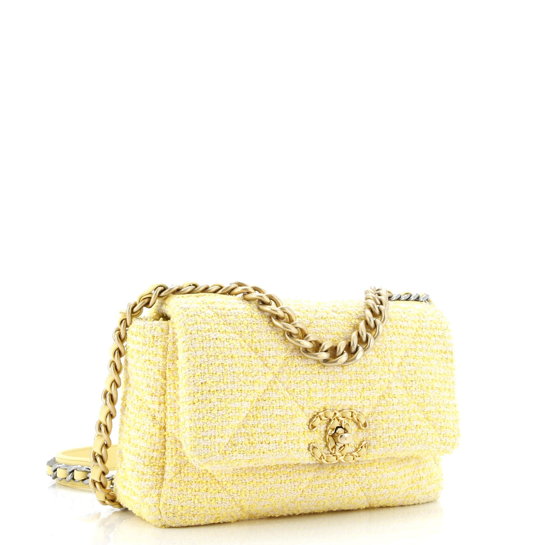 19 Flap Bag Quilted Tweed Medium