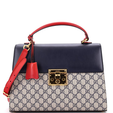 Padlock Top Handle Bag VS Coated Canvas and Leather Medium