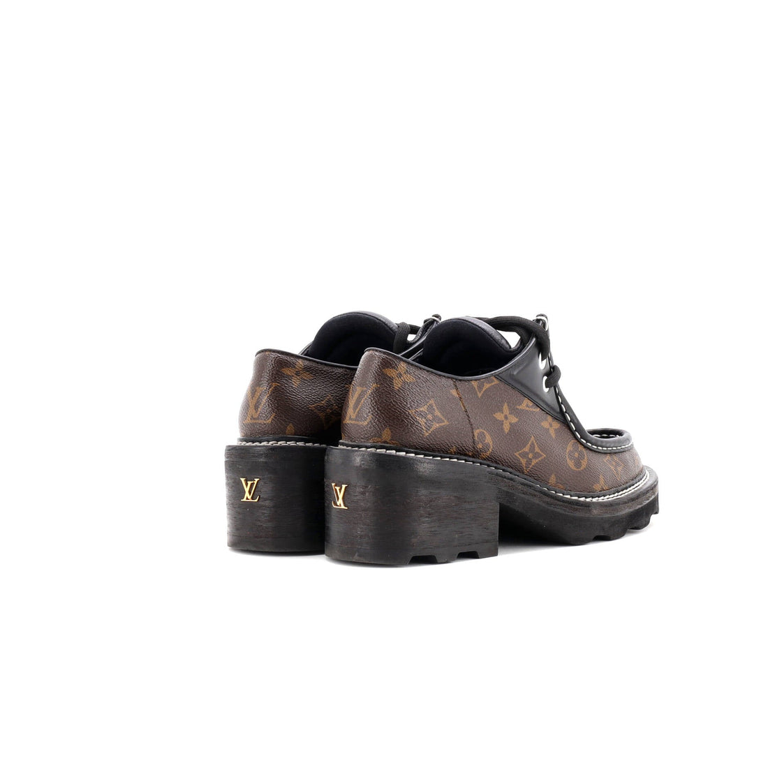 Women's LV Beaubourg Platform Derby Shoes Monogram Canvas