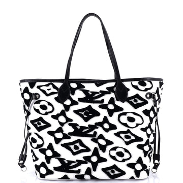 Neverfull NM Tote Limited Edition Urs Fischer Tufted Monogram Canvas MM