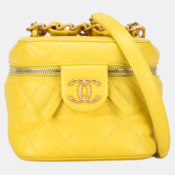 Yellow Small CC Lambskin Vanity Case