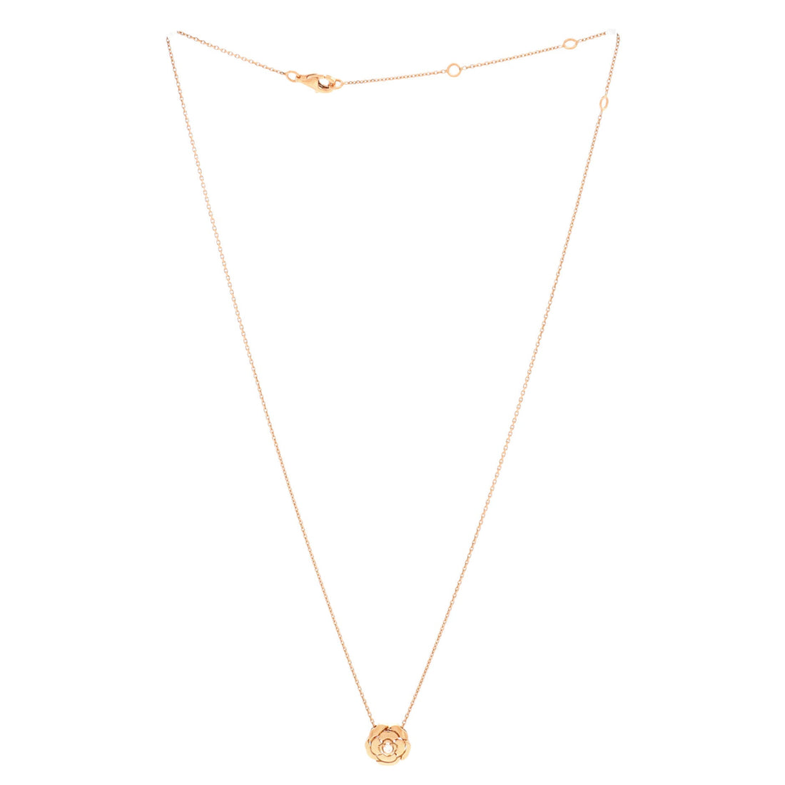 Extrait de Camellia Pendant Necklace 18K Rose Gold with Diamond