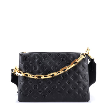 Coussin Bag Monogram Embossed Lambskin MM