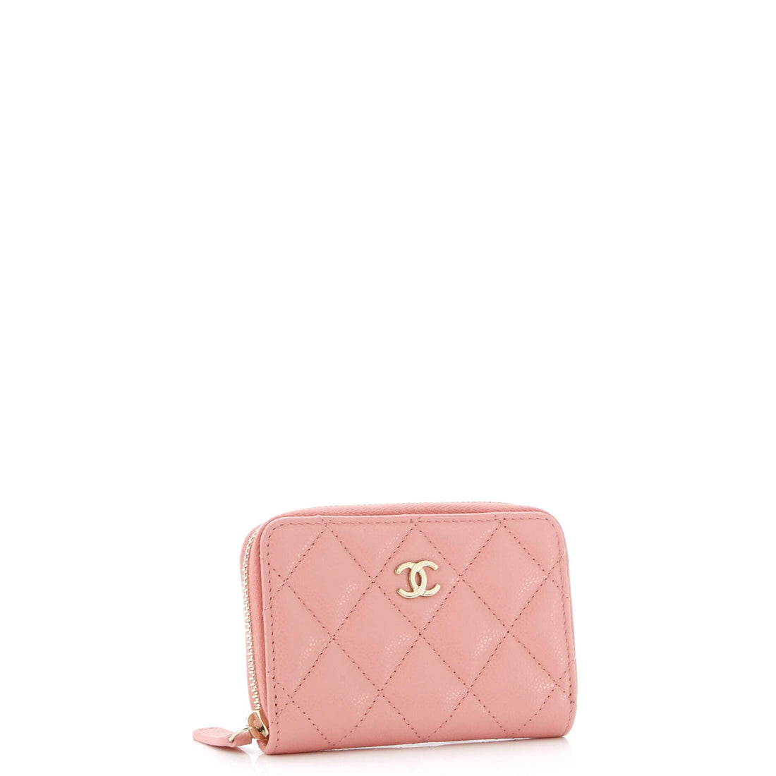 CC Zip Coin Purse Quilted Caviar Small
