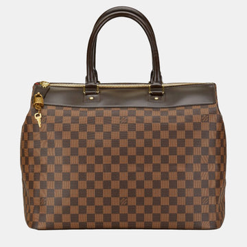 Brown Damier Ebene Canvas Greenwich Top Handle Bag