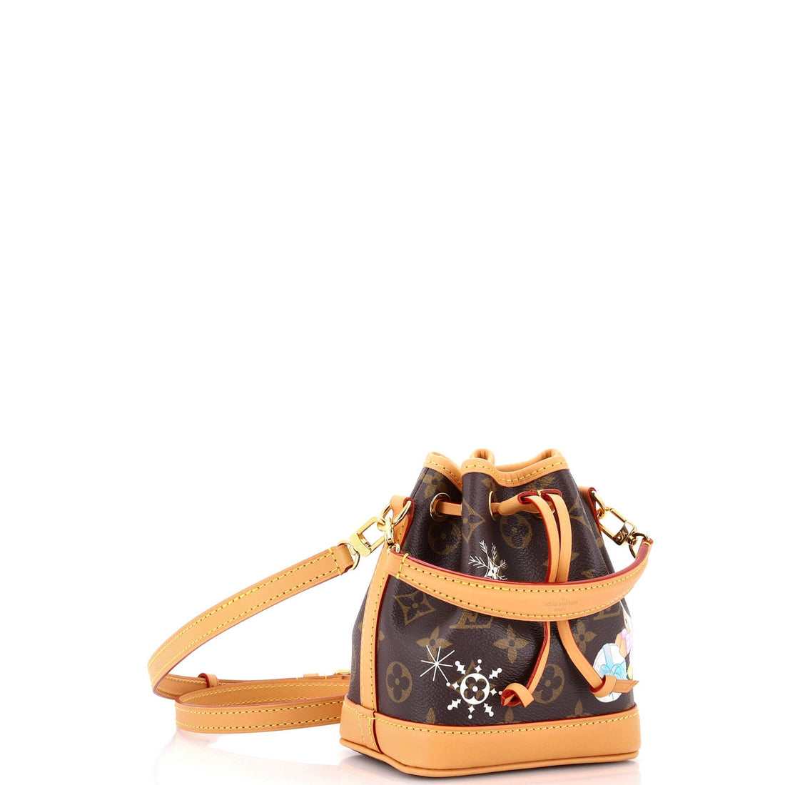 Noe NM Handbag Limited Edition Vivienne Xmas Monogram Canvas Nano