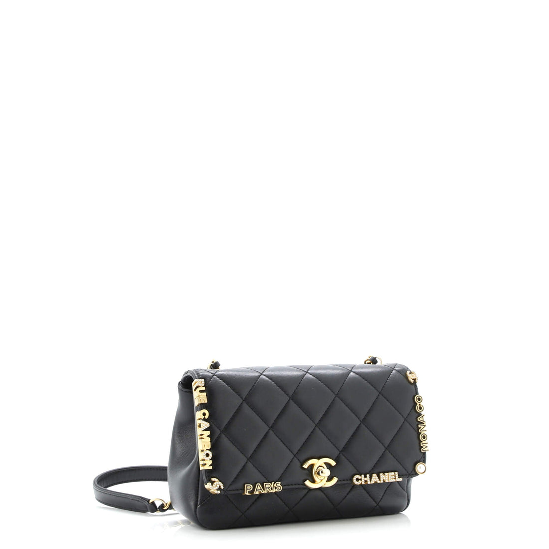 Paris Monaco Flap Bag Quilted Lambskin Mini