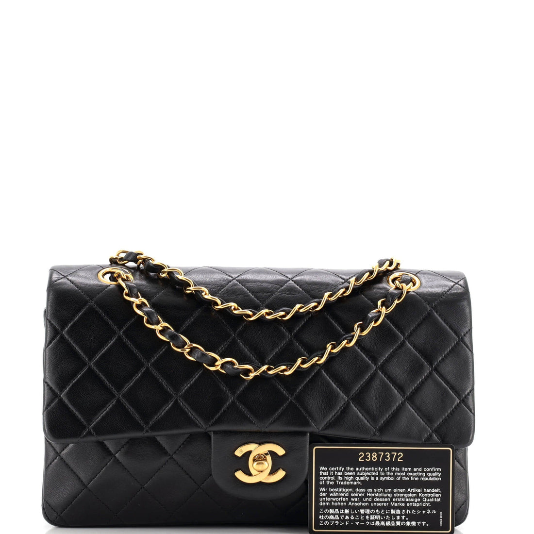 Vintage Classic Double Flap Bag Quilted Lambskin Medium