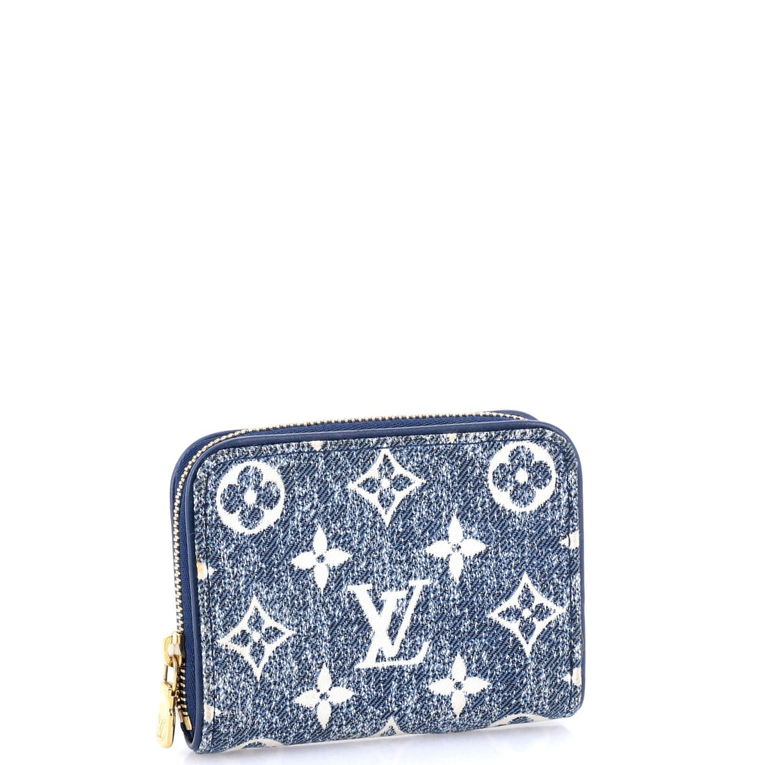 Zippy Coin Purse Monogram Jacquard Denim