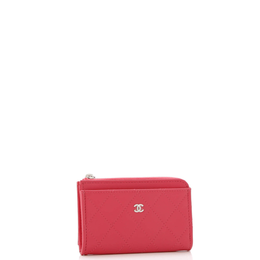 Zip Around Card Holder Quilted Calfskin