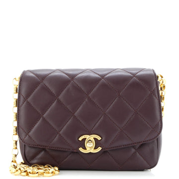 CC Coin Chain Flap Bag Quilted Lambskin Medium