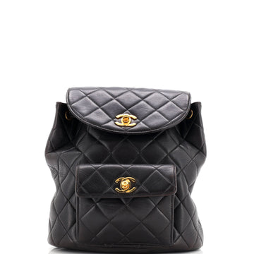 Vintage CC Pocket Backpack Quilted Lambskin Small