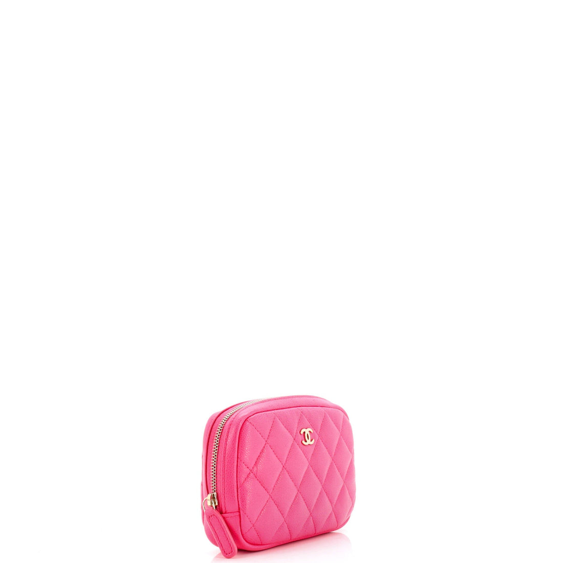 Curvy Cosmetic Pouch Quilted Caviar Small