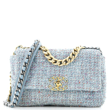 19 Flap Bag Quilted Tweed Medium