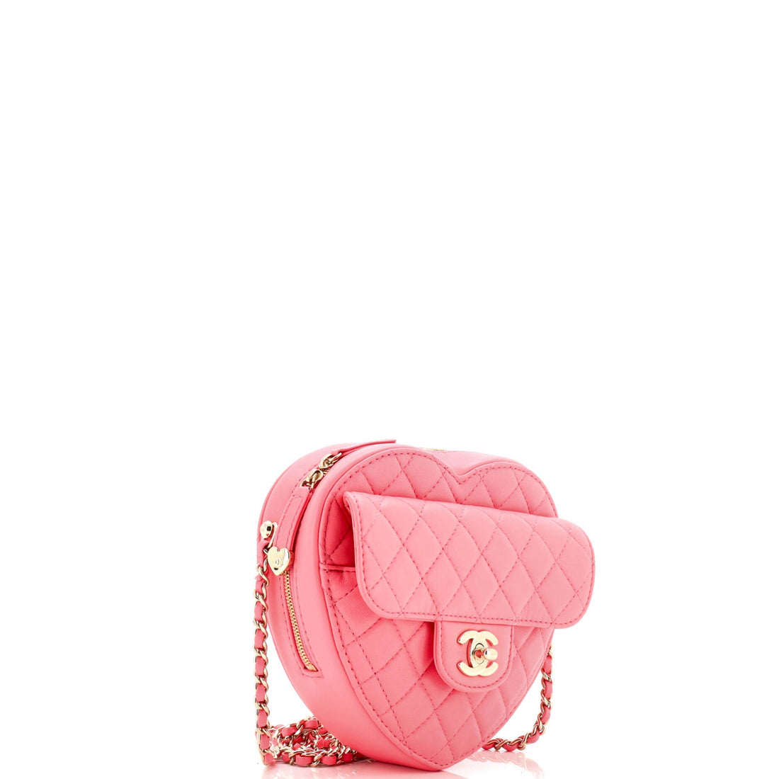 CC in Love Heart Bag Quilted Lambskin