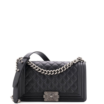 Boy Flap Bag Quilted Lambskin Old Medium