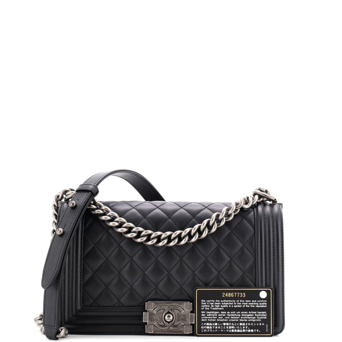Boy Flap Bag Quilted Lambskin Old Medium