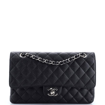 Classic Double Flap Bag Quilted Caviar Medium