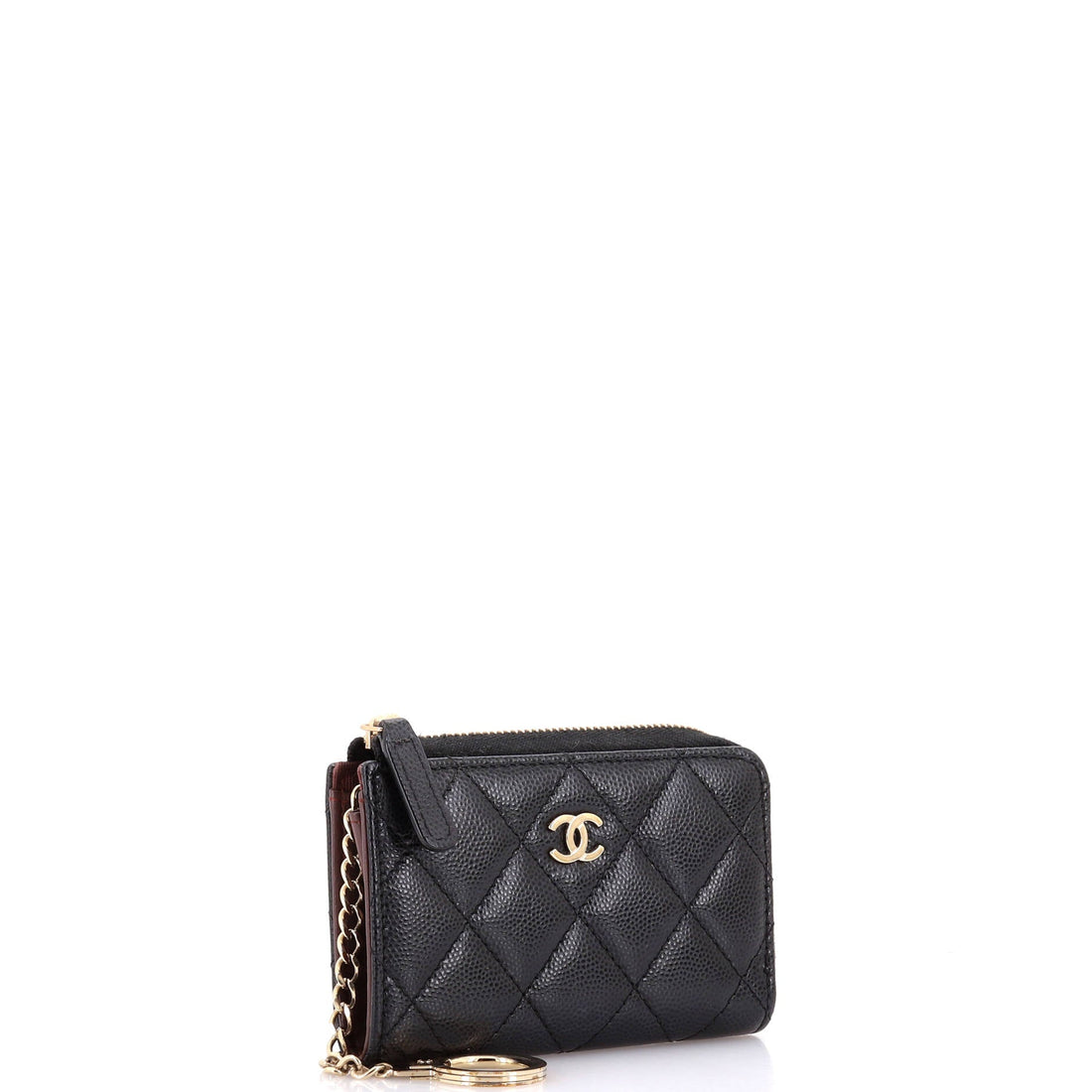 Key Pouch Quilted Caviar