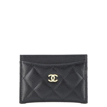 Classic Card Holder Quilted Caviar
