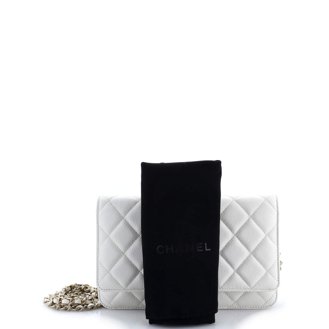 Wallet on Chain Quilted Caviar