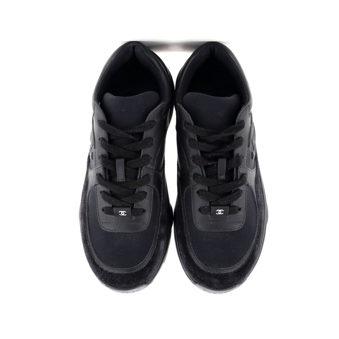 Women's CC Low-Top Sneakers Leather and Fabric with Suede