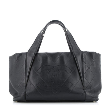 All Day Long Tote Chevron Leather Medium