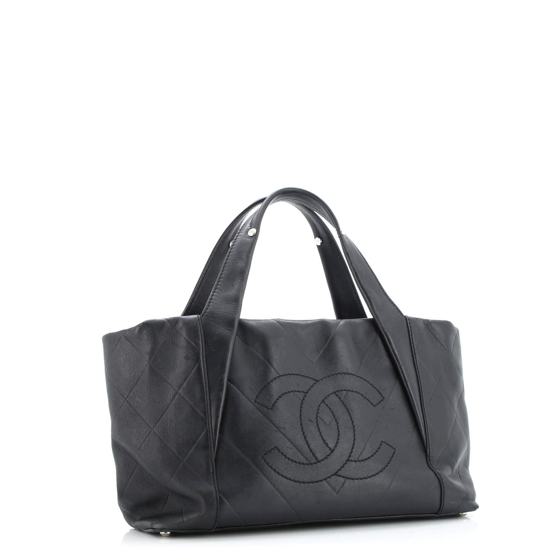 All Day Long Tote Chevron Leather Medium