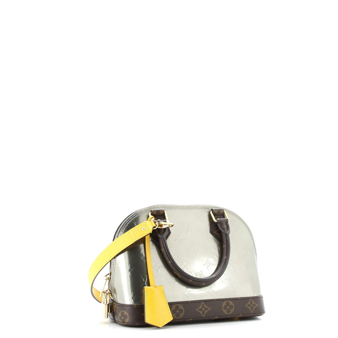 Alma Handbag Monogram Vernis with Monogram Canvas and Epi Leather BB