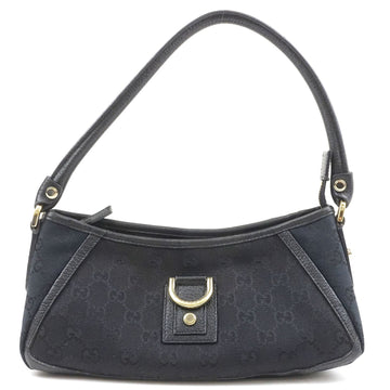 GUCCI Abbey VS Canvas Leather Shoulder Bag Pouch Black 130939