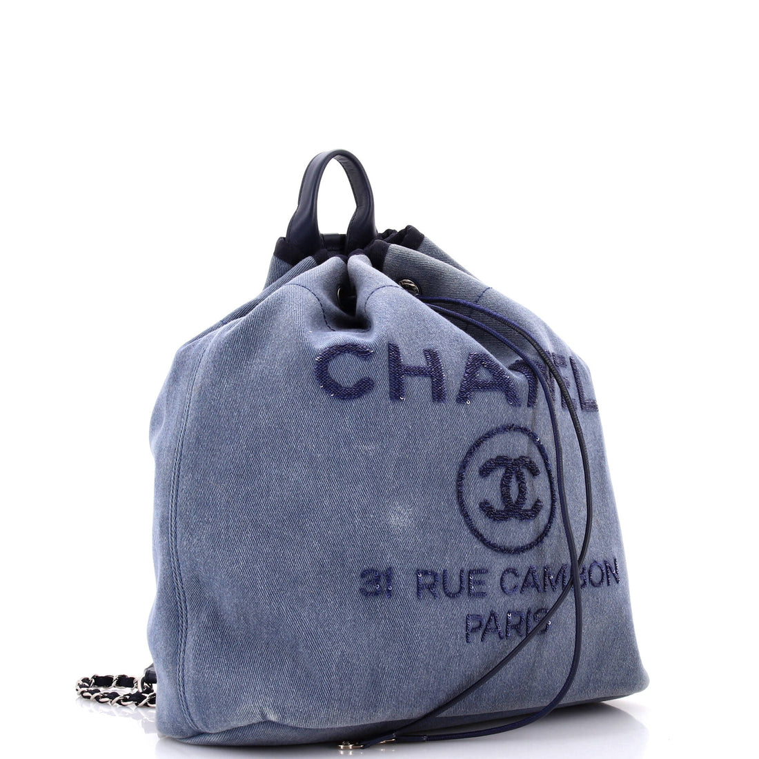 Deauville Backpack Canvas with Sequins Large