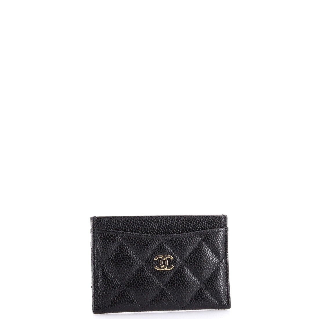 Classic Card Holder Quilted Caviar