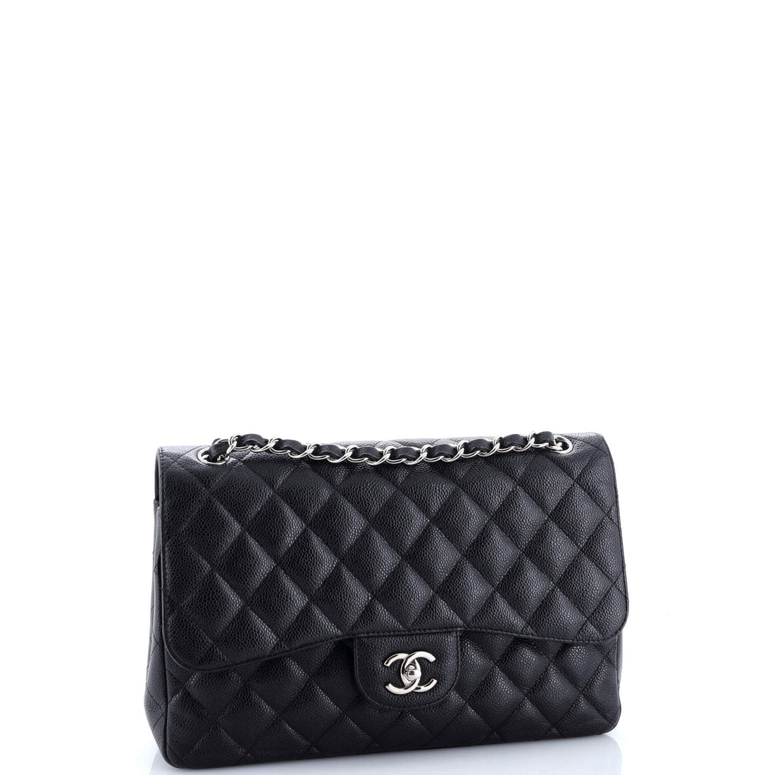 Vintage Classic Double Flap Bag Quilted Caviar Jumbo