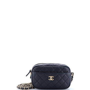 Camera Case Bag Quilted Caviar Mini