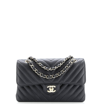 Classic Double Flap Bag Chevron Caviar Small