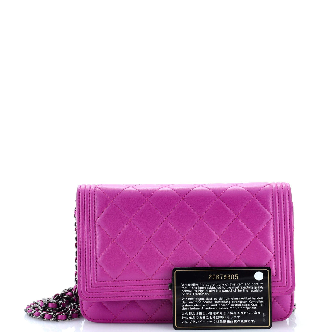 Boy Wallet on Chain Quilted Lambskin