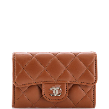 Classic Flap Card Case Quilted Lambskin
