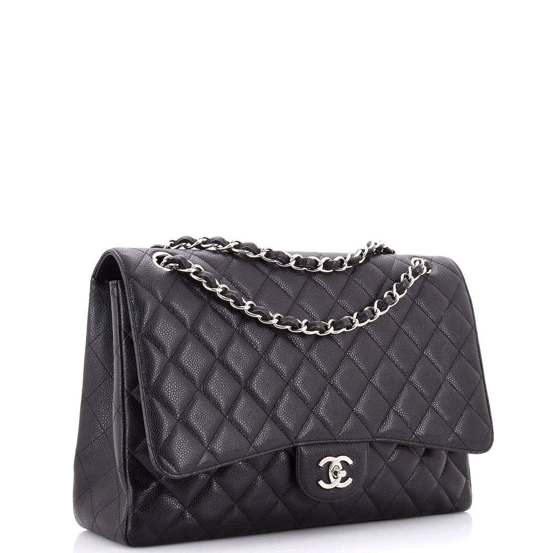 Vintage Classic Single Flap Bag Quilted Caviar Maxi