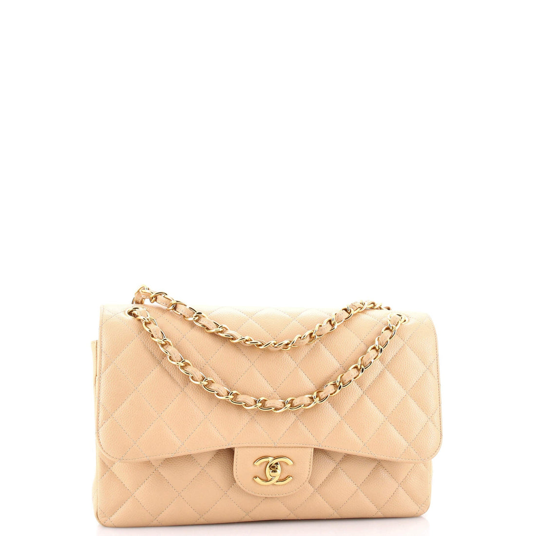 Classic Double Flap Bag Quilted Caviar Jumbo