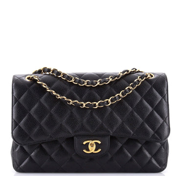 Classic Double Flap Bag Quilted Caviar Jumbo