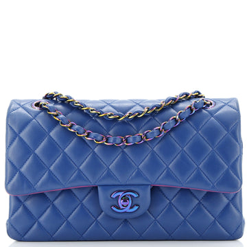 Classic Double Flap Bag Quilted Lambskin with Rainbow Hardware Medium