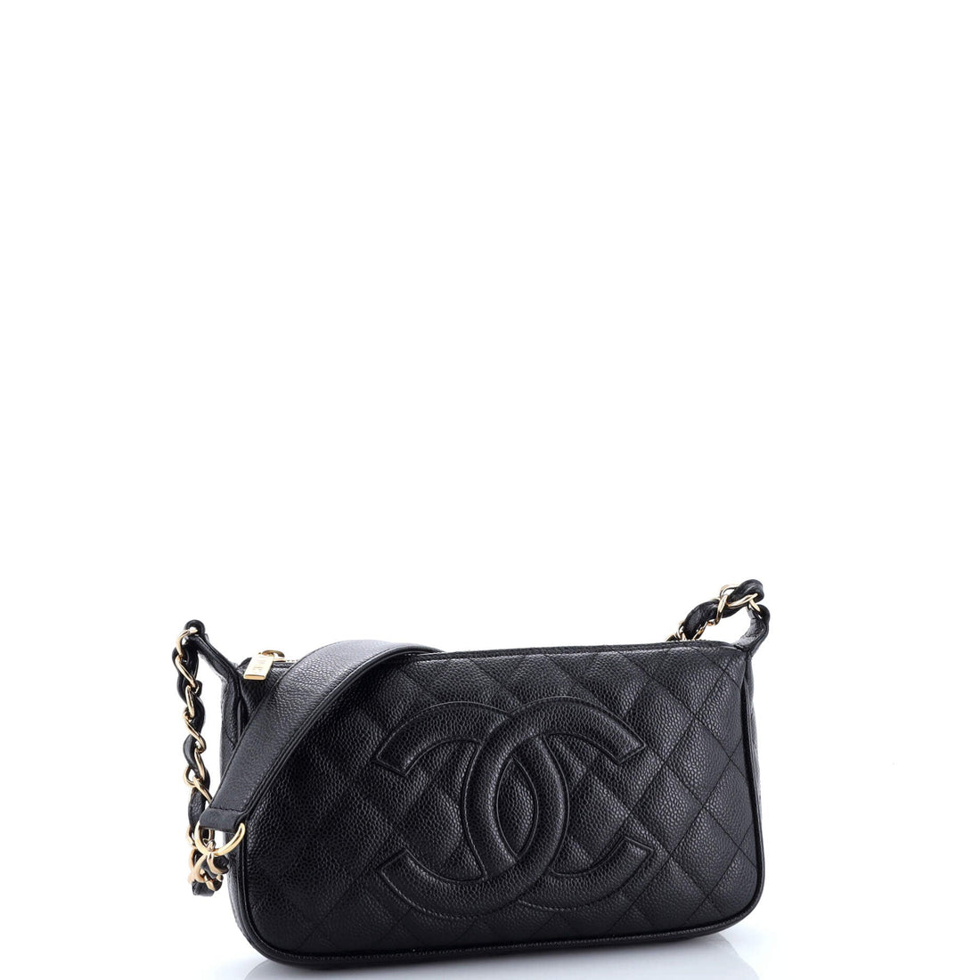 Timeless CC Chain Shoulder Bag Quilted Caviar Medium